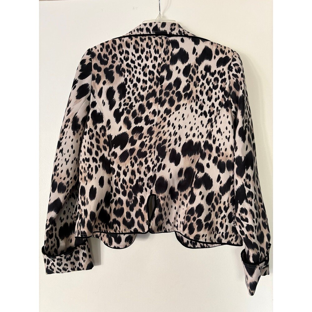 Alberto Makali Leopard Print Blazer Jacket 10 Vintage Animal Cheetah Print 90s - Picture 8 of 9